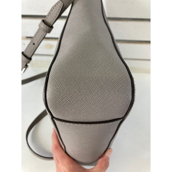 MICHAEL KORS, MEDIUM SIZE GRAY LEATHER CROSSOBODY BAG (ASIS) - Picture 10 of 16